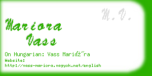 mariora vass business card
